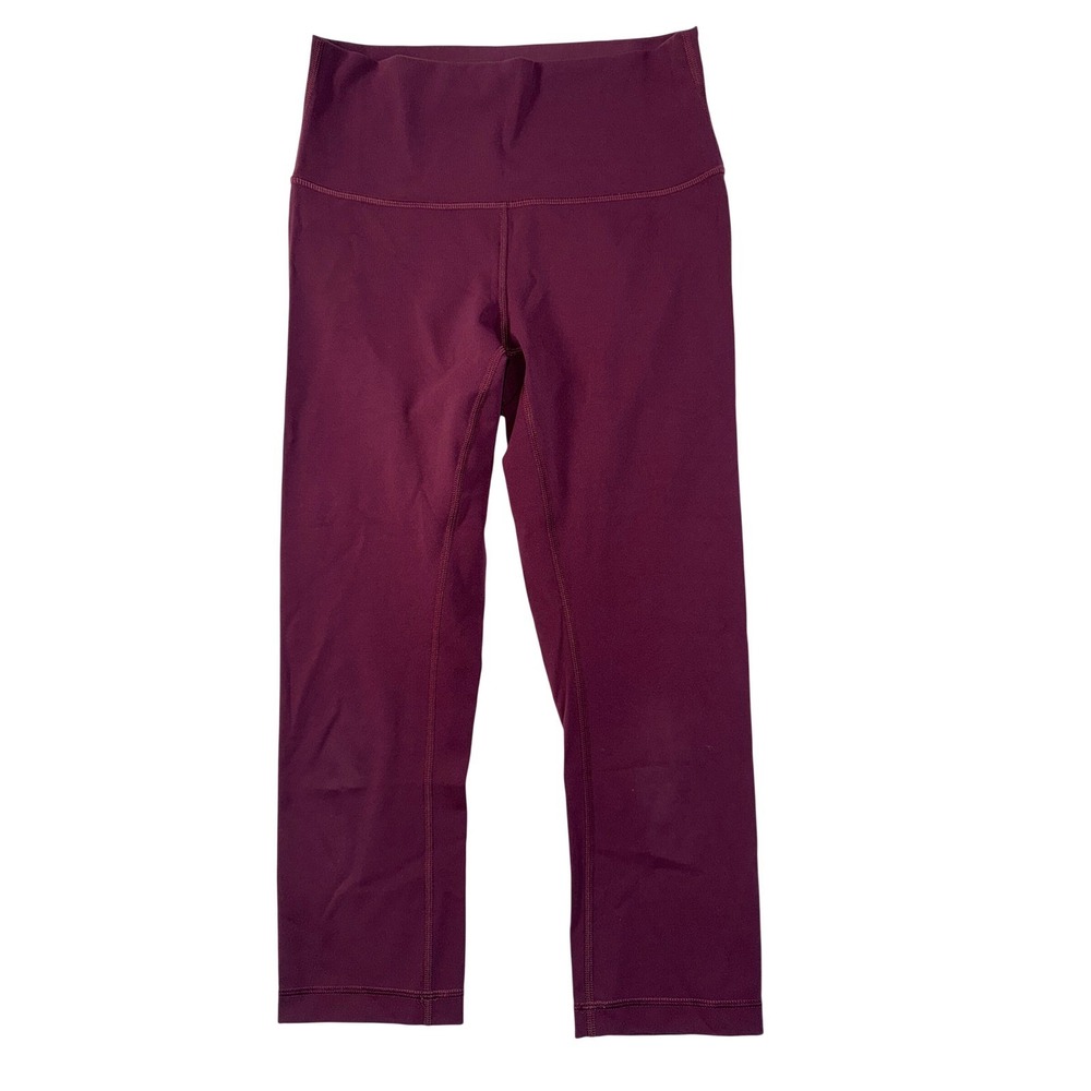 Lululemon Wunder Under High-Rise Crop Leggings Size 6 Black Cherry (Hi-Rise)